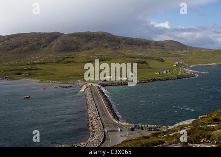 Insel Vatersay Damm von Barra äußeren Hebriden westlichen Inseln Schottlands Stockfoto