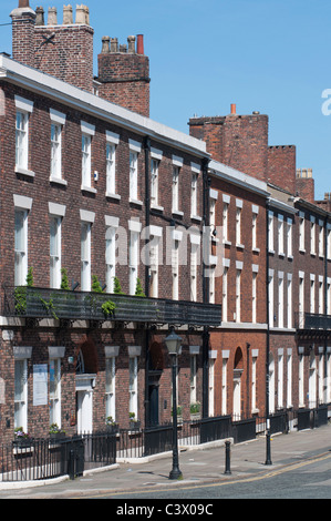 Georgianischen Häusern in der Rodney Street in Liverpool, Merseyside, England. Stockfoto