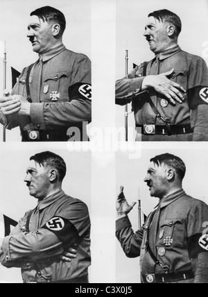 ADOLF HITLER (1889-1945) in charakteristischen Rede stellt Stockfoto