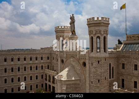 Jerusalem Notre Dam Hotel Fassade vom Dach aus gesehen. Stockfoto