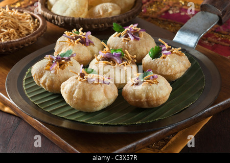 Pani Puri Indien snack Essen Stockfoto