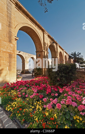 Upper Barrakka Gardens Valletta Malta Stockfoto