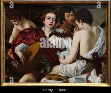 Die Musiker, ca. 1595, von Caravaggio, Stockfoto