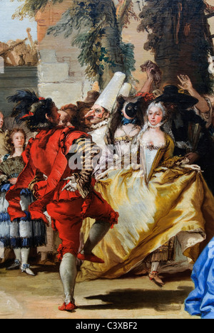 Detail: Ein Tanz auf dem Land, ca. 1755, von Giovanni Domenico Tiepolo, Stockfoto