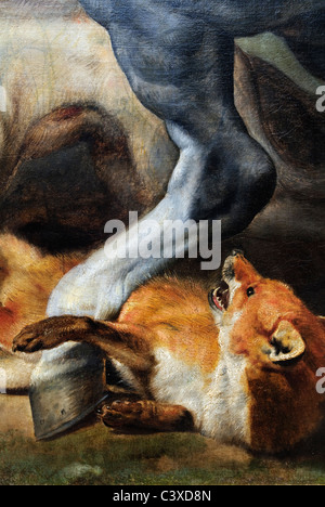 Detail: Wolf und Fuchsjagd, ca. 1615 – 21, von Rubens und Werkstatt Stockfoto