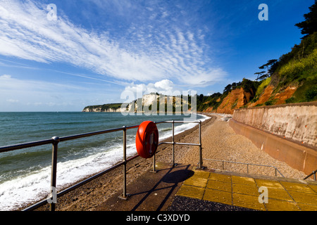 Am Ende des West Walk in Seaton, Devon, UK. Der Spaziergang entlang der Esplanade ist mehr als 1.160 Meter lang Stockfoto