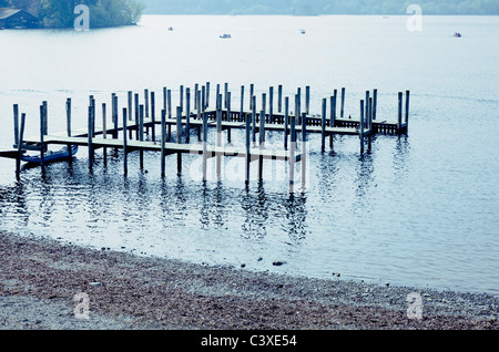 Steganlage Derwent water Stockfoto