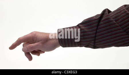 Mann Hand zeigen Stockfoto