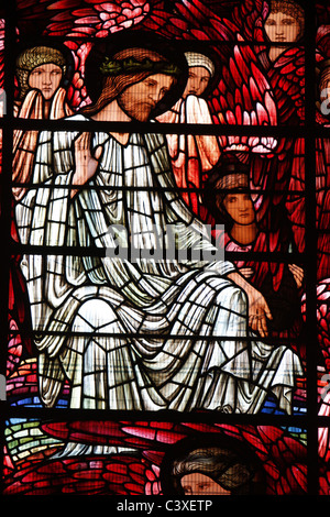 Glasfenster von der Himmelfahrt Jesu im St Philip es Cathedral, Birmingham Stockfoto