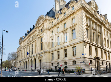 Eingang an der Sorbonne auf Rue des Ecoles, Quartier Latin, Paris, Frankreich Stockfoto