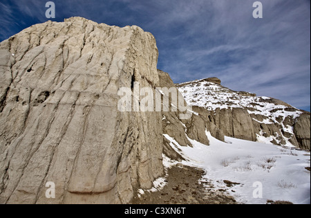 Saskatchewan Badlands Big Muddy Tal im Winter Stockfoto