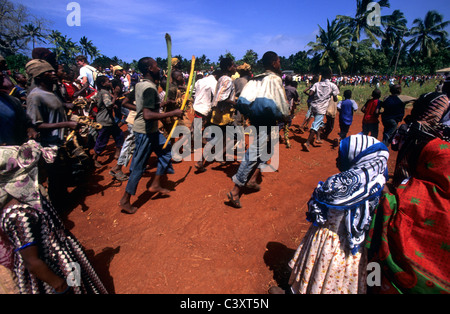 Mwaka Kogwa Feier in Makunduchi, Sansibar, Tansania Stockfoto