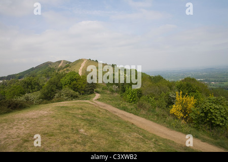 Worcestershire England UK kann Fußweg entlang der Ridge Malvern Hills von Black Hill Stockfoto