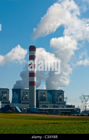 Betriebenen Kohlekraftwerk, Oppeln, Schlesien, Polen Stockfoto