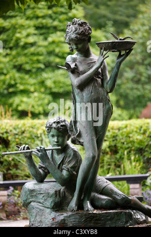 Burnett Memorial Fountain, Wintergarten, Central Park, New York Stockfoto