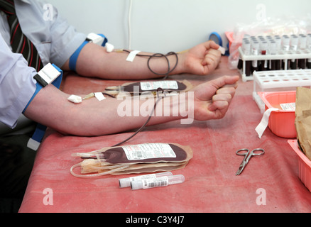 Blutspender in Medizin Labor Spende Stockfoto