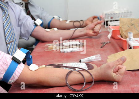 Blutspender in Medizin Labor Spende Stockfoto