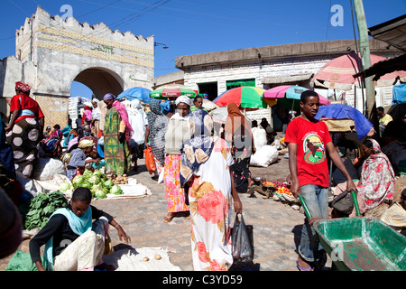 Markt in Harar, Äthiopien, Afrika Stockfoto