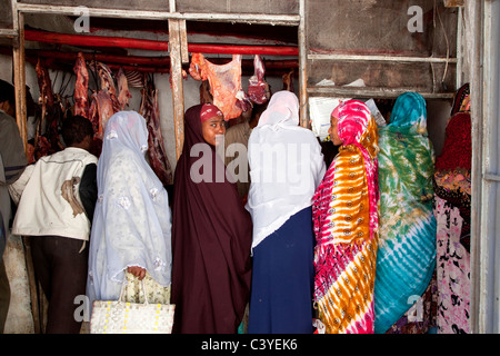 Metzgerei, Harar, Äthiopien, Afrika Stockfoto