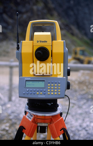 Trimble EDM oder Total Station vor Ort. Stockfoto