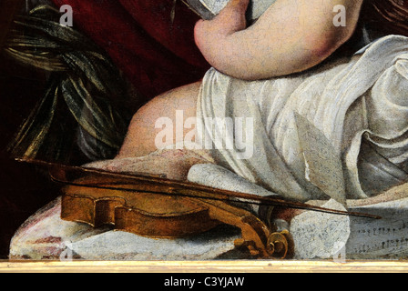 Detail: Der Musiker, ca. 1595, von Caravaggio, Stockfoto