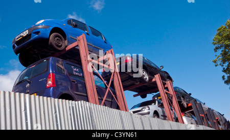 Schrottplatz mit Autowracks einen Breakers yard Stapleford Nottingham England UK GB EU Europa Stockfoto