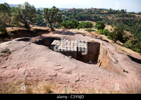 Monolithische Kirche St. Georg in Lalibela, Äthiopien, Afrika Stockfoto
