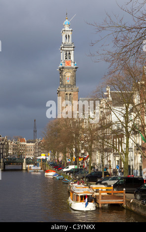 Westerkerk-Amsterdam-Holland-Niederlande Stockfoto