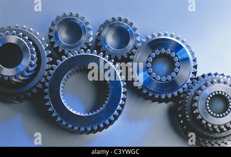 Abstracts, Zahnrad, Zahnräder, Zahnrad, Zahnräder, Zusammenarbeit, Genossenschaft, Wirtschaft, Motor, Engineering, Getriebe, Zahnräder, Industrie, Indu Stockfoto