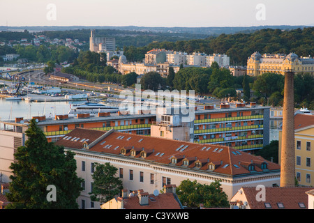 Ansicht über die Stadt von Pula Burg, Kastel, Pula, Istrien, Kroatien Stockfoto