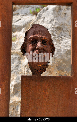 Friedrich Alfred Krupp, 1853-1902. Bildhauer Karlheinz Oswald, deutscher, geboren 1958. Die Büste wurde enthüllt 25.09.2009. Via Krupp... Stockfoto