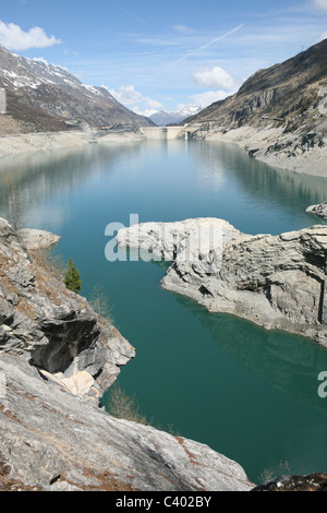 Lac du Chevril in der Nähe von Tignes Savoie Frankreich Stockfoto