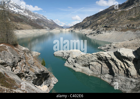 Lac du Chevril in der Nähe von Tignes Savoie Frankreich Stockfoto