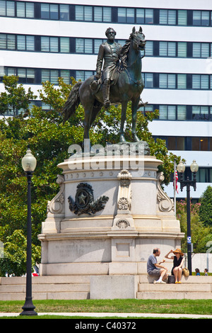 Union Major General George Henry Thomas, Thomas Kreis Park, Washington DC Stockfoto