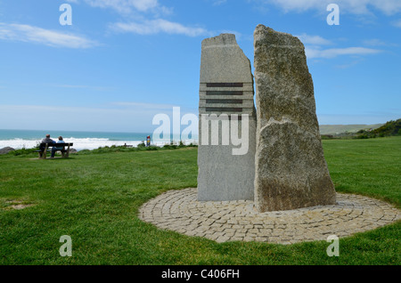 Das Woolacombe Memorial auf der Esplanade Woolacombe, Devon, England. Stockfoto