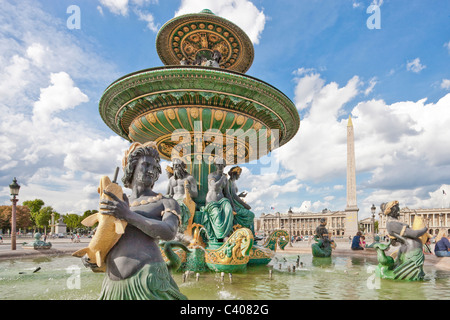 Frankreich, Europa, Paris, Place De La Concorde, Obelisk, Tourist, legen, gut, Meerjungfrau, Kunststoff Stockfoto