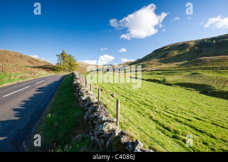 Am Straßenrand der A823 in der frühen Abend in Richtung Castlehill Reservoir, Glendevon, Perthshire, Schottland Stockfoto