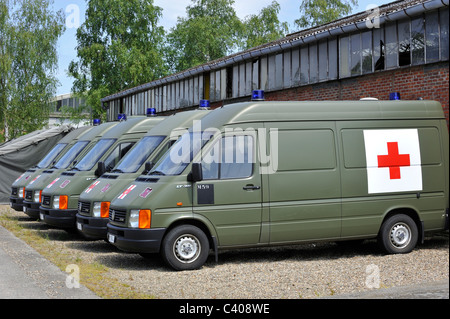 Militärische Krankenwagen des belgischen medizinische Komponente, Belgien Stockfoto