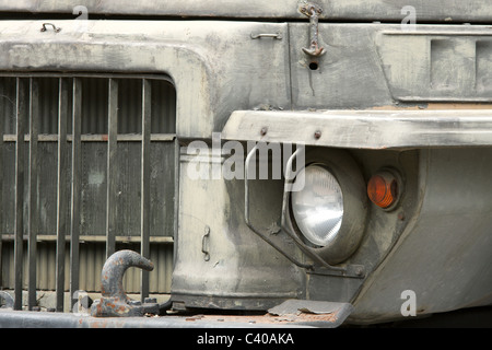 Detail von einem alten Militär-LKW Stockfoto