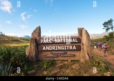 Madagaskar Andringitra Parc national NP am frühen Morgen Sonne breit Land Landschaft Madagaskar Afrika Afrika Berg-Plateau Pic boby Stockfoto