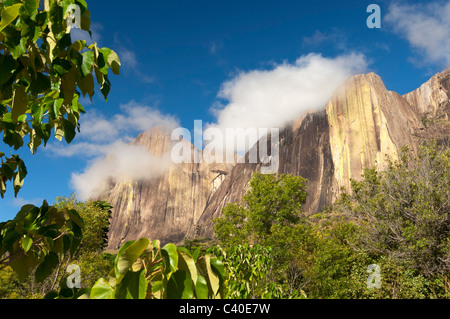 Madagaskar Andringitra Parc national NP am frühen Morgen Sonne breit Land Landschaft Madagaskar Afrika Afrika Berg-Plateau Pic boby Stockfoto