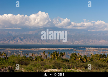 SaltLake Lago Enriquillo, Independencia Provinz, Dominikanische Republik Stockfoto