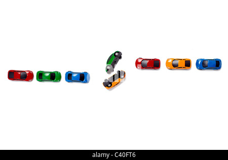 Nahaufnahme eines Spielzeugautos Stockfoto