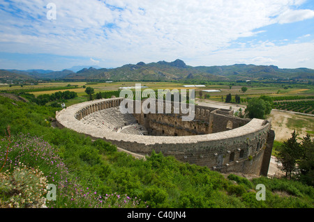 Türkisch, Riviera, Theater, Aspendos, türkische Riviera, Türkei, Amphitheater Stockfoto