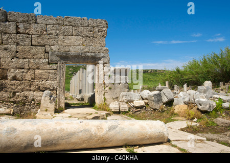 Türkisch, Riviera, Ausgrabungen, Ruinen von Perge, Antalya, türkische Riviera, Türkei Stockfoto