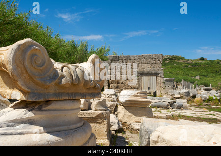 Türkisch, Riviera, Ausgrabungen, Ruinen von Perge, Antalya, türkische Riviera, Türkei Stockfoto