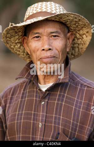 Thai asiatische Bauern Porträt, Chiang Rai, thailand Stockfoto