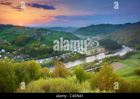 Rytro Dorf, Beskid Bienenhonigs Region, Polen Stockfoto