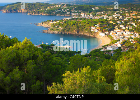 Llafranc, Spanien, Europa, Katalonien, Costa Brava, Meer, Mittelmeer, Küste, Aussichtspunkt, Aussichtspunkt, Stadt, Stadt, Häuser, h Stockfoto