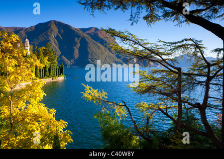 Castagnola, Schweiz, Europa, Kanton Tessin, See, Lago di Lugano, Park, Villa, Bäume, Herbst-Färbung, Herbst Stockfoto